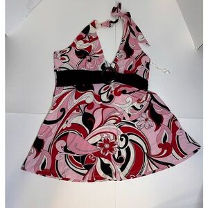 Pretty good pink swirl halter
